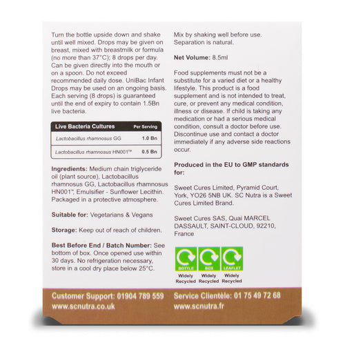 Sparangebot – UniBac Baby & Säuglingstropfen Lebende Bakterienmischung (3 Packungen)