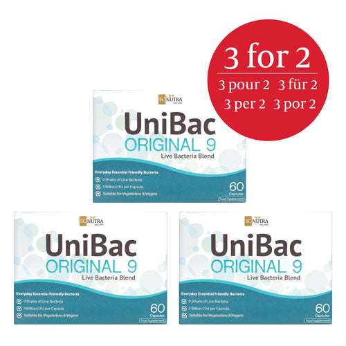 Oferta Pack – UniBac Original 9 Mezcla de Bacterias Vivas Unificadas (3 Packs)