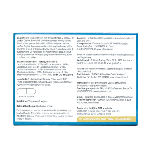 UniBac Original 9 Miscela di Batteri Vivi Unificati