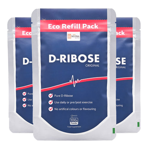 Angebotspaket: D-Ribose Pulver (Eco-Nachfüllpackung) 3 x 100g