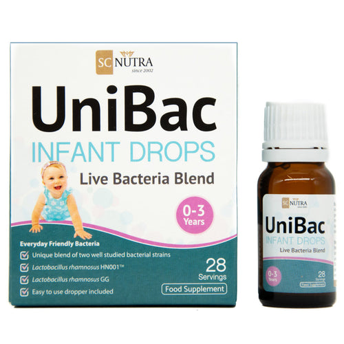 UniBac Infant &amp; Baby Drops Mélange de bactéries vivantes unifiées